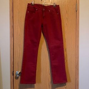 Cowgirl Tuff wine red jeans. Size 31x31